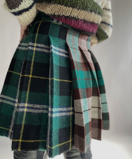 【RE;CIRCLE】 RE Pleats Blanket  Skirt / 230105-017