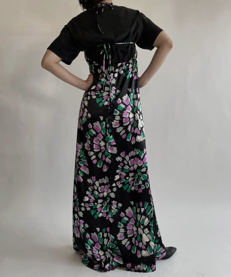 【USED】 Flower Printed Poly Camisole One-piece / 220528-009