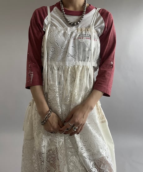 【RE;CIRCLE】RE Crochet Patch Camisole One-Piece/240829-003
