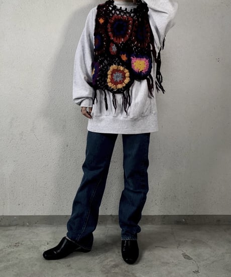 【RE;CIRCLE】 Granny Knit Poncho ① /210125-003
