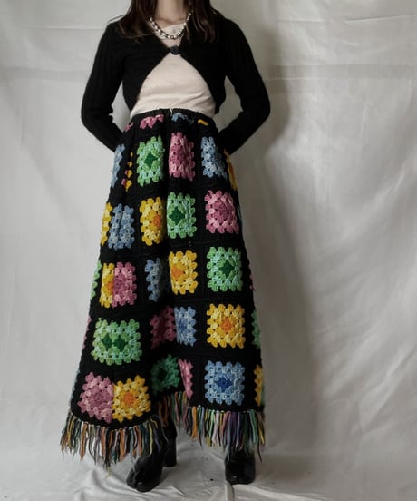 【RE;CIRCLE】 RE Granny Knit Long Skirt⑤/211014-025