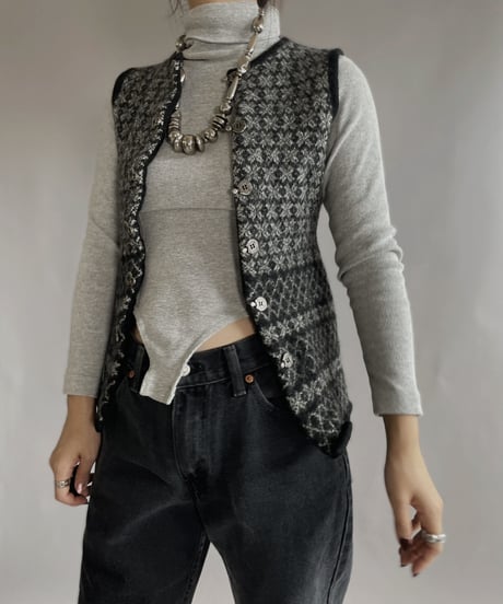 【USED】  Wool Knit Vest / 221029-011