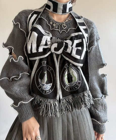 【RE;CIRCLE】 RE Mellow Ribbon Knit Top + Muffler  /  250123-002