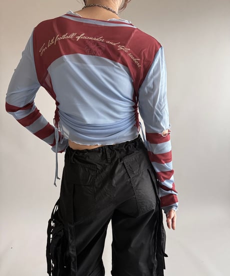 【NEW】Chinatsu Aoyama × UMBRO Tule Tee Burgundy  /  250315-002