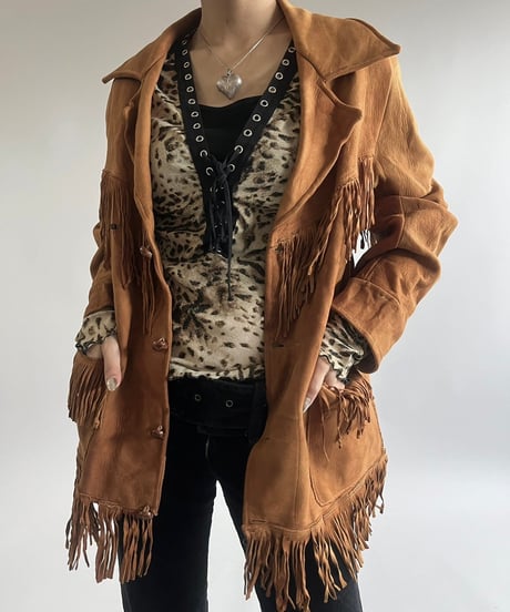 【USED】 Suede Fringe Jacket /250301-001