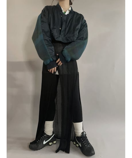 【RE;CIRCLE】 RE Short MA-1 Blanket Docking Jacket Navy / 221208-002