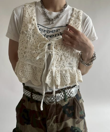 【RE;CIRCLE】RE Crochet Short Vest / 250515-006