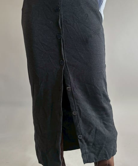 【USED】 Front Botton Design Knit Skirt / 260228-019