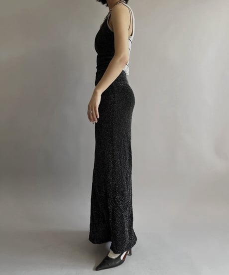 【USED】 Lame Camisole Long One-Piece/ 240224-038