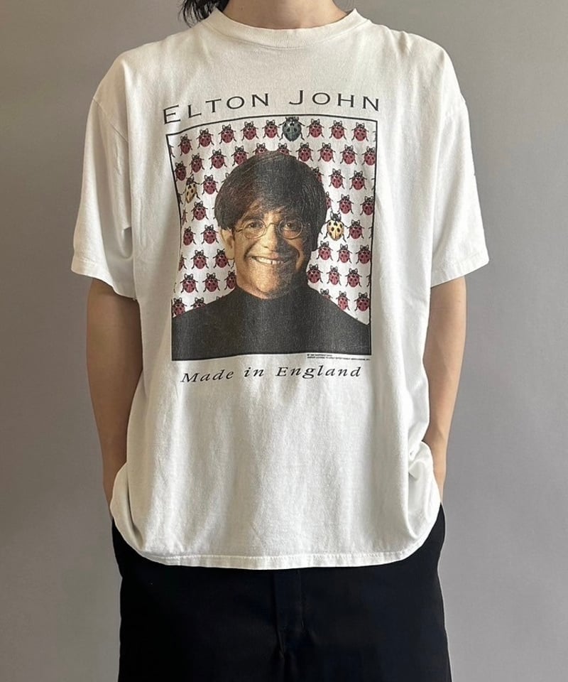 【90s】USA製 ELTON JOHN フォトプリント Tシャツ ブラック L 90s】USA製 ELTON JOHN フォトプリント Tシャツ ブラック L 90's