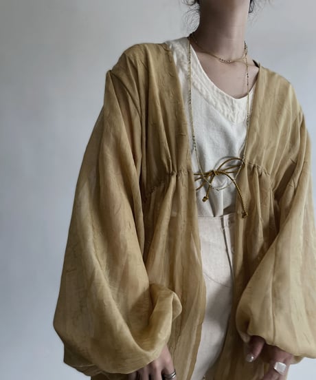 【RE;CIRCLE】 RE Sheer Mustard Yellow Gown / 220721-004