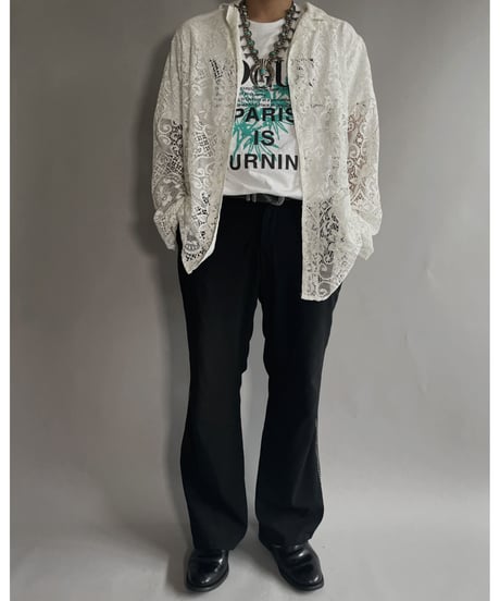 【RE;CIRCLE】 RE Men's Crochet Lace Shirt / 220915-001