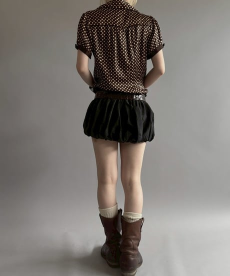【USED】 Dot Pattern Puff Sleeves Blouse / 2560613-027
