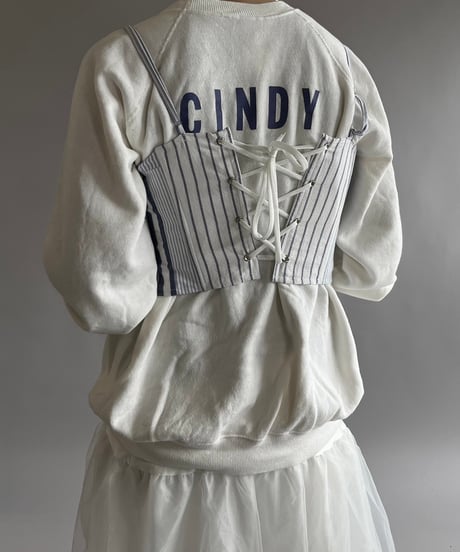 【RE;CIRCLE】 Re Corset Patchwork Stripe Shirt  /  240926-009