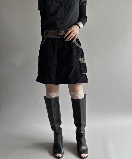 【USED】 Corduroy balloon mini Skirt / 250913-020