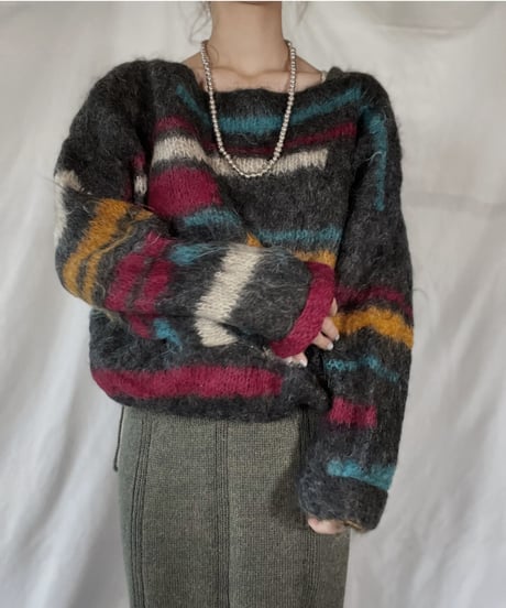【USED】    Mohair Knit Top/211216-024