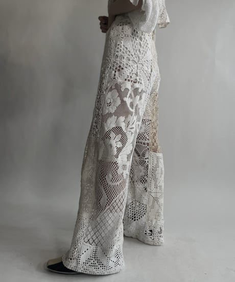 【RE;CIRCLE】 RE Crochet Patchwork Pants / 220623-020