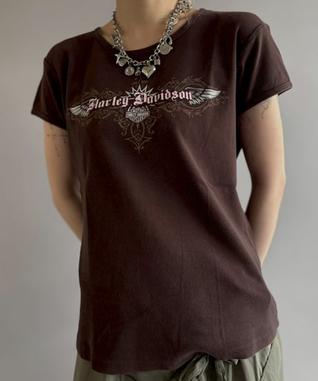【USED】 Made in USA HARLEY DAVIDSON T-Shirt / 260607-001