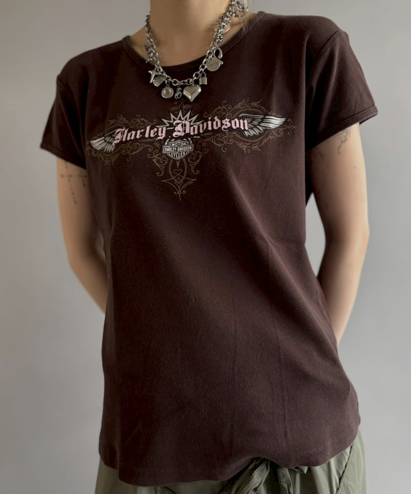 USED】 Made in USA HARLEY DAVIDSON T-Shirt / 26