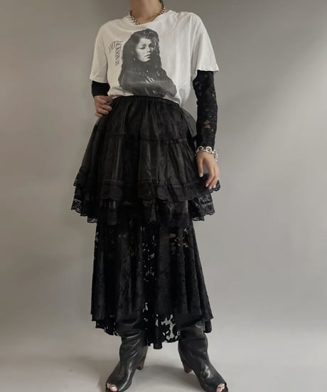【USED】 Sheer Poly Skirt / 230701-016