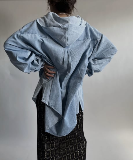 【RE;CIRCLE】 RE Denim Shirt Mexican Hoodie / 220423-020