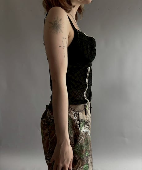 【USED】 Sheer Leotard Camisole Top  /251012-020