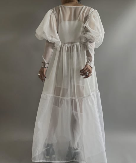 【RE;CIRCLE】 RE Sheer Puff Sleeve One-piece / 230706-002