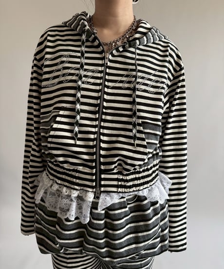 【RE;CIRCLE】 RE Border Balloon Skirt Mini  /  250403-003