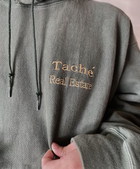 【USED】  Champion Reverse Weave Hoodie Tuche Real Estate/210902-039