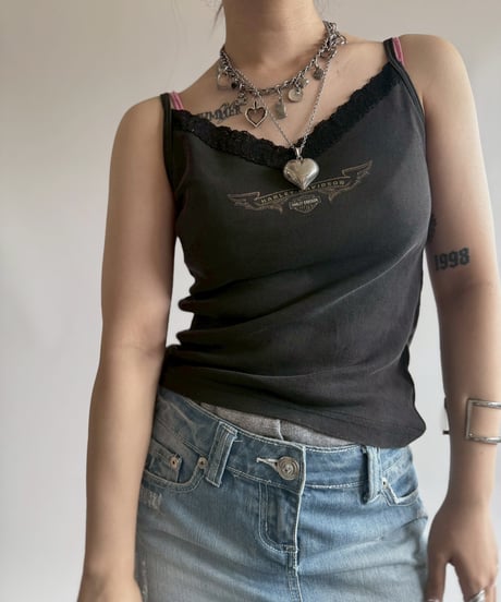 【USED】 Made in USA Harley Davidson Camisole top / 250705-008