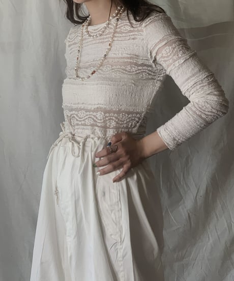 【USED】 Lace Long Sleeve Top/210421-028