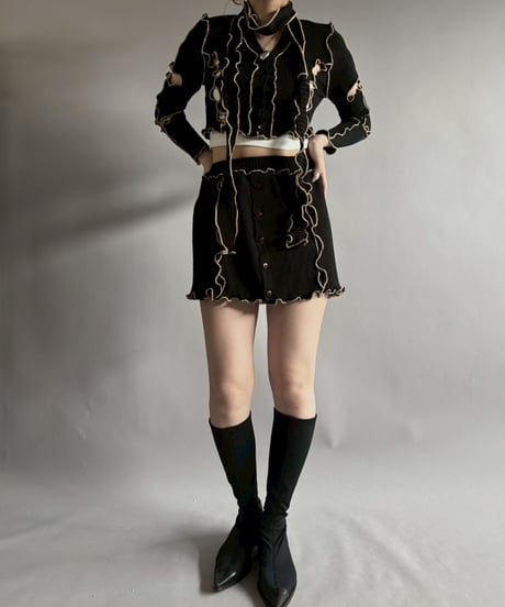 【RE;CIRCLE】 RE Mellow Mohair Knit Set up + Tie/ 251127-003