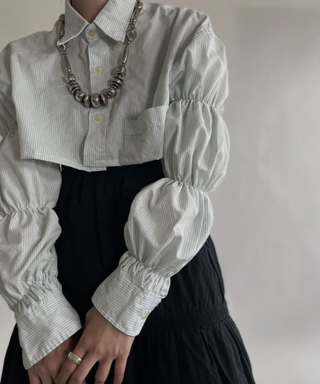 【RE;CIRCLE】 RE Short Striped Shirt / 220609-006