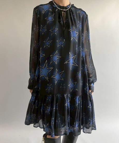 【USED】 Star Design Sheer One-Piece  /251012-003