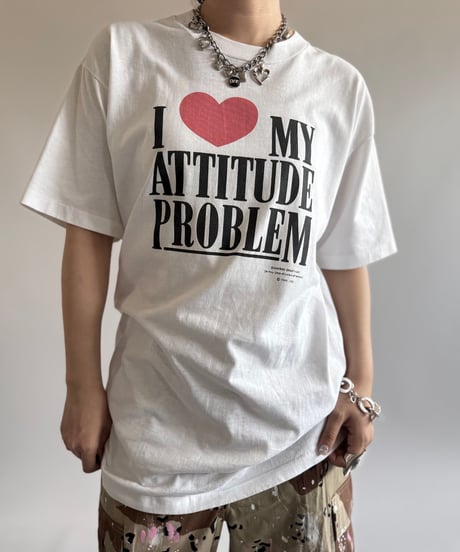 【USED】 80~90's I ♡ MY ATTITUDE PROBLEM T-Shirt / 250614-005