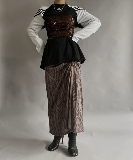【USED】 Glitter Long Skirt / 230401-036