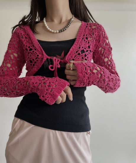 【USED】 Crochet Long Sleeves Cardigan / 220430-013