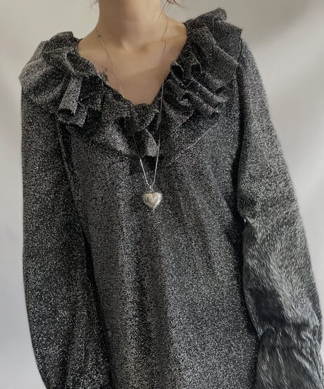 【USED】L/S Lame Long One-Piece/ 212028-027