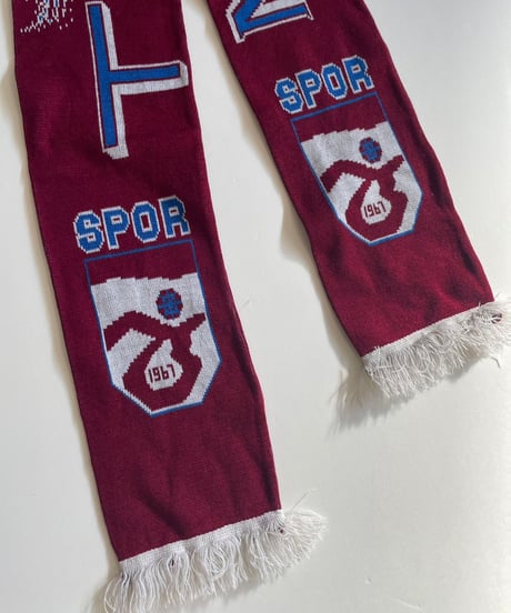 【USED】 Knit Soccer Muffler Red × Blue / 230206-023