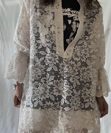 【RE;CIRCLE】 RE Lace L/S Open Front One-piece①/210611-029