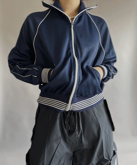 【USED】 Zip-up Top Navy / 230128-023