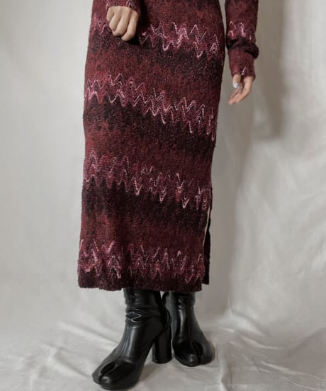 【USED】  Knit L/S One-piece/211014-050