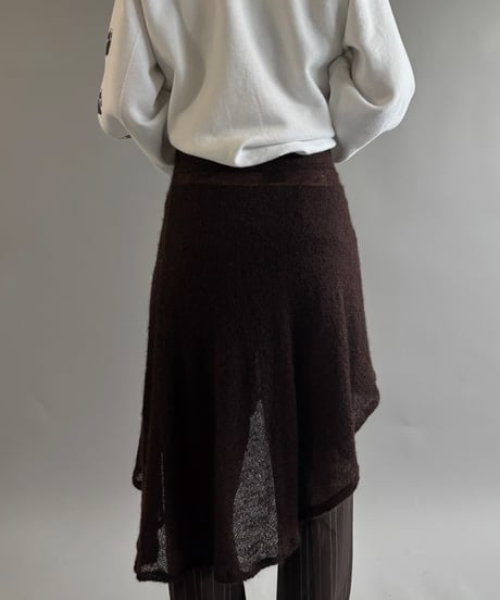 【USED】  Asymmetry see-through skirt / 250927-005