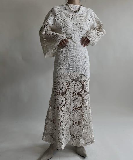 【RE;CIRCLE】 RE Crochet Lace Mermaid Skirt / 220427-018