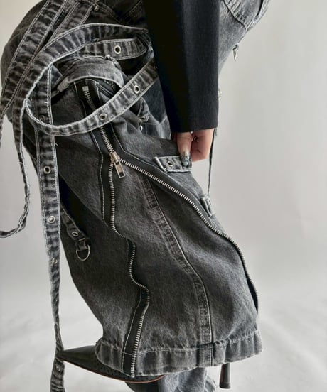 【USED】 TRIPPPRS X-Strap Paint Fog Wash Denim / 251018-009