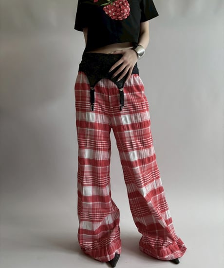 【USED】 Checked Wide Pants/250816-018