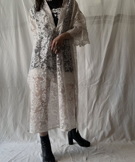 【RE;CIRCLE】 RE Lace L/S Open Front One-piece①/210611-029