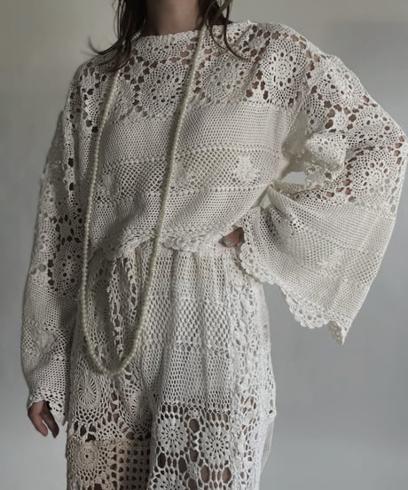 【RE;CIRCLE】 RE Crochet Lace Top / 220623-008