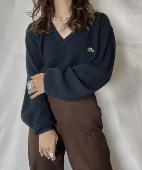 【USED】   LACOSTE Knit Top①/211126-006