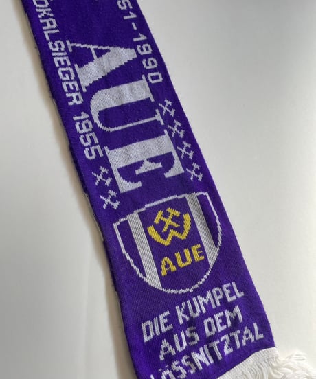 【USED】 Knit Soccer Muffler Purple × White / 230206-025